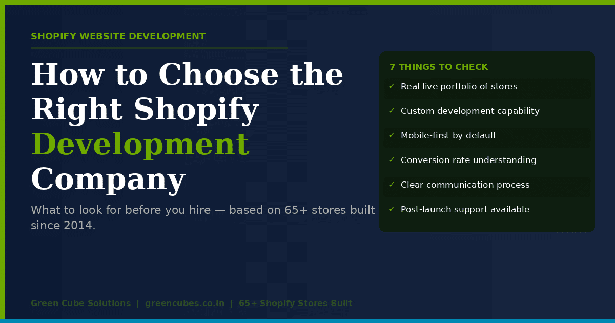 How to Choose the Right Shopify Website Development Company for Your Store